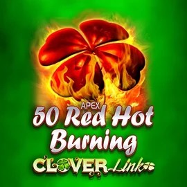 50 Red Hot Burning Clover Links logo by Novomatic at Lizaro Casino
