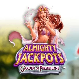 Almighty Jackpots: Garden of Persephone online game logo by Novomatic on lizaroocasino.pl