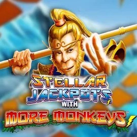 Stellar Jackpots with More Monkeys slot visual from Lightning Box Game available on lizaroocasino.pl